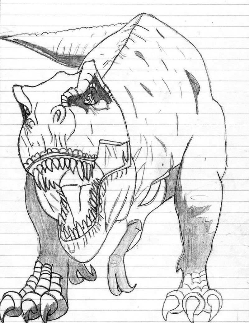 Free Coloring Pages Dinosaurs 19