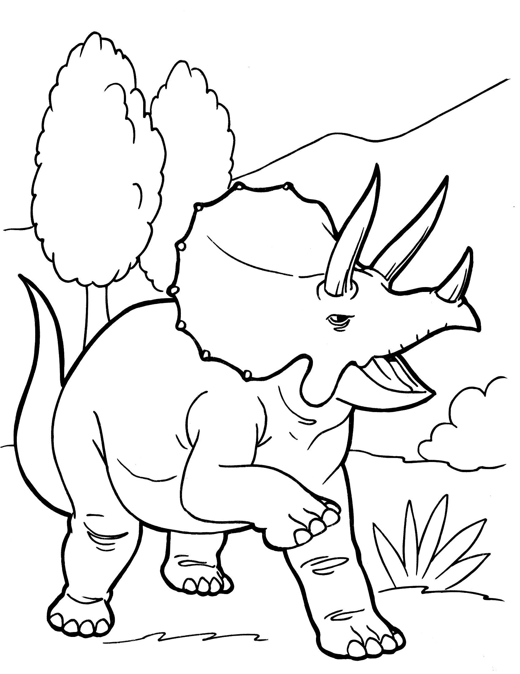 Free Coloring Pages Dinosaurs 2