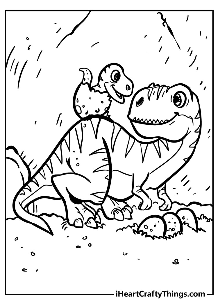 Free Coloring Pages Dinosaurs 20