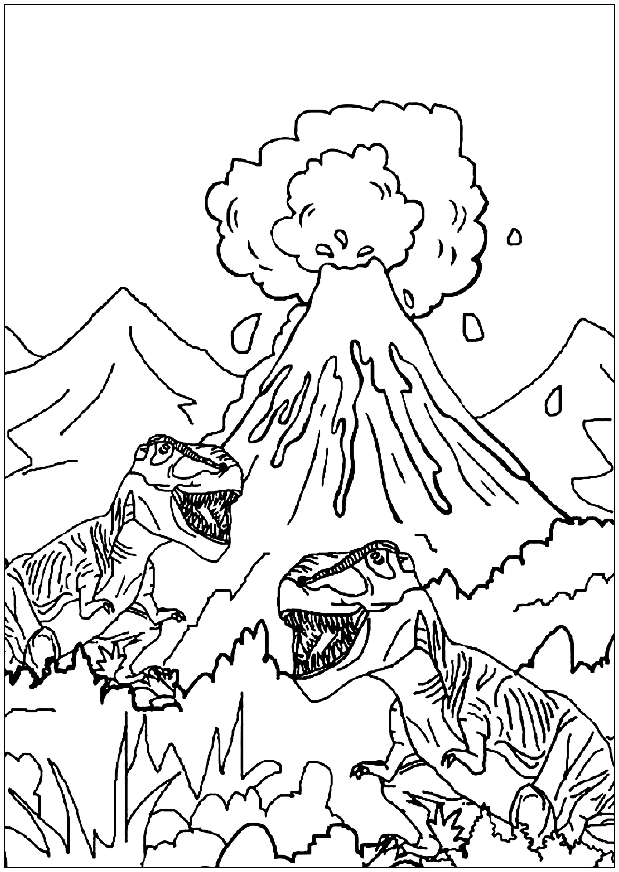 Free Coloring Pages Dinosaurs 26