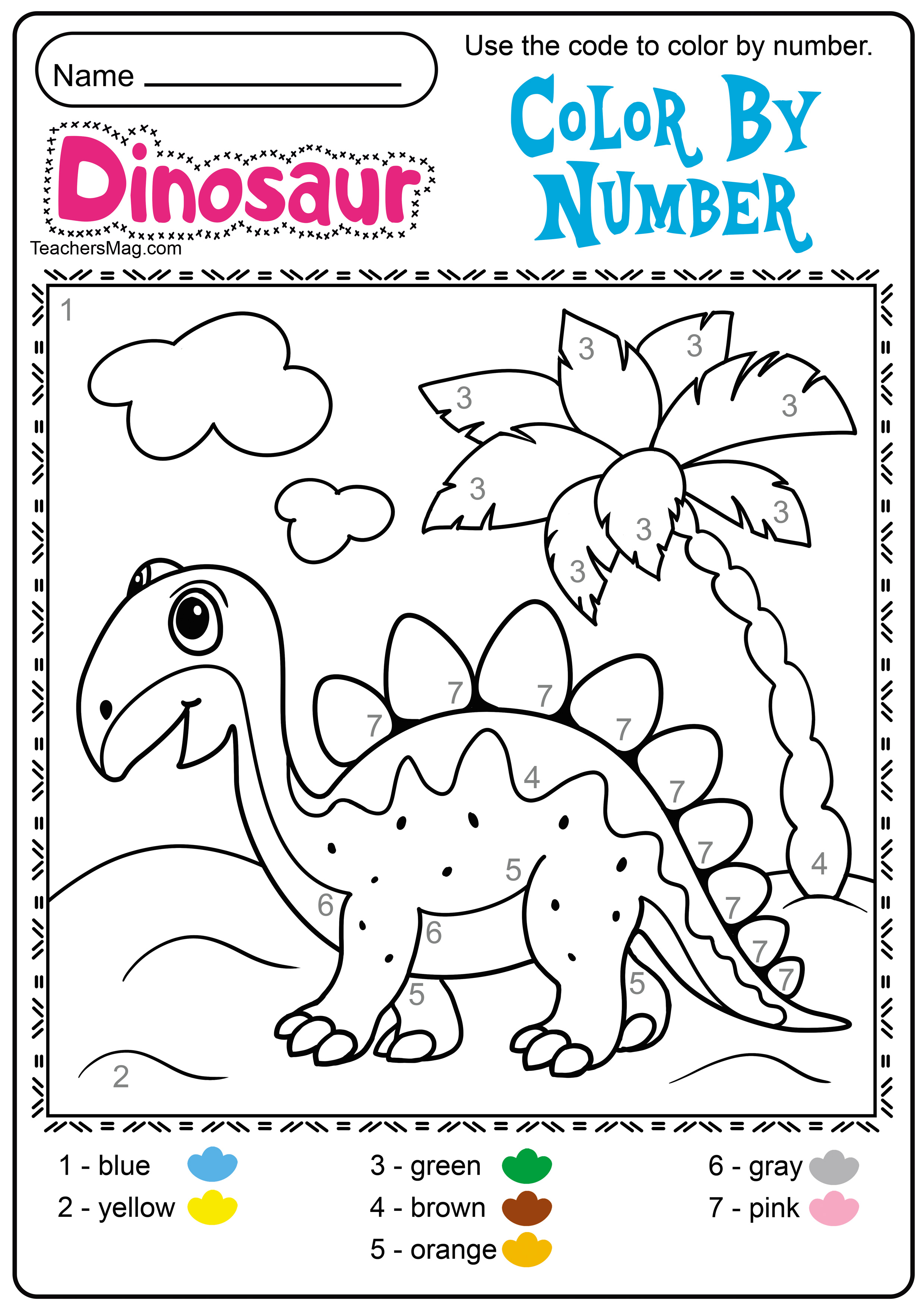 Free Coloring Pages Dinosaurs 33