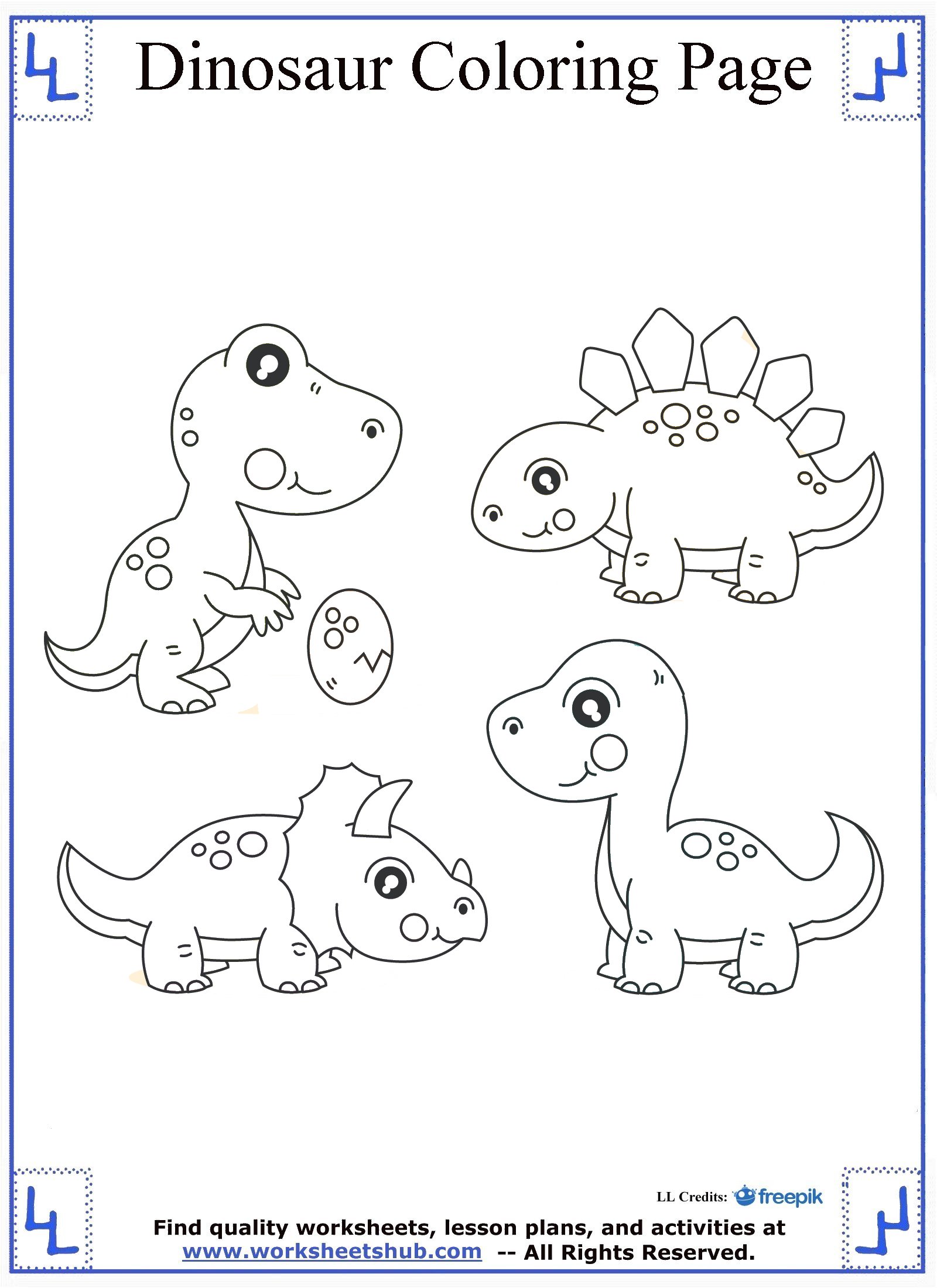 Free Coloring Pages Dinosaurs 35