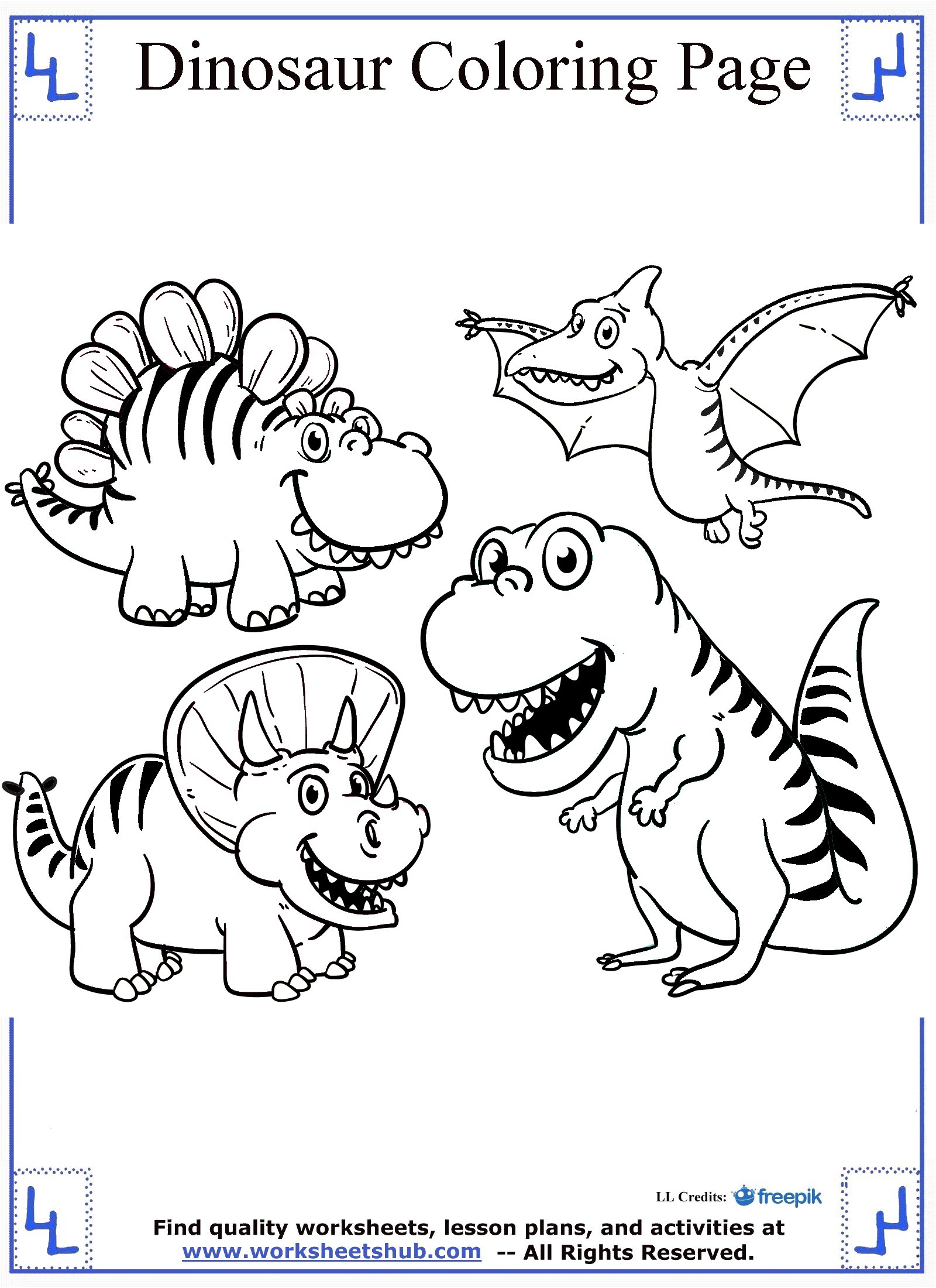 Free Coloring Pages Dinosaurs 36