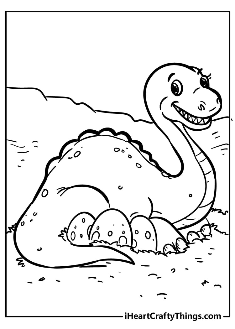 Free Coloring Pages Dinosaurs 42