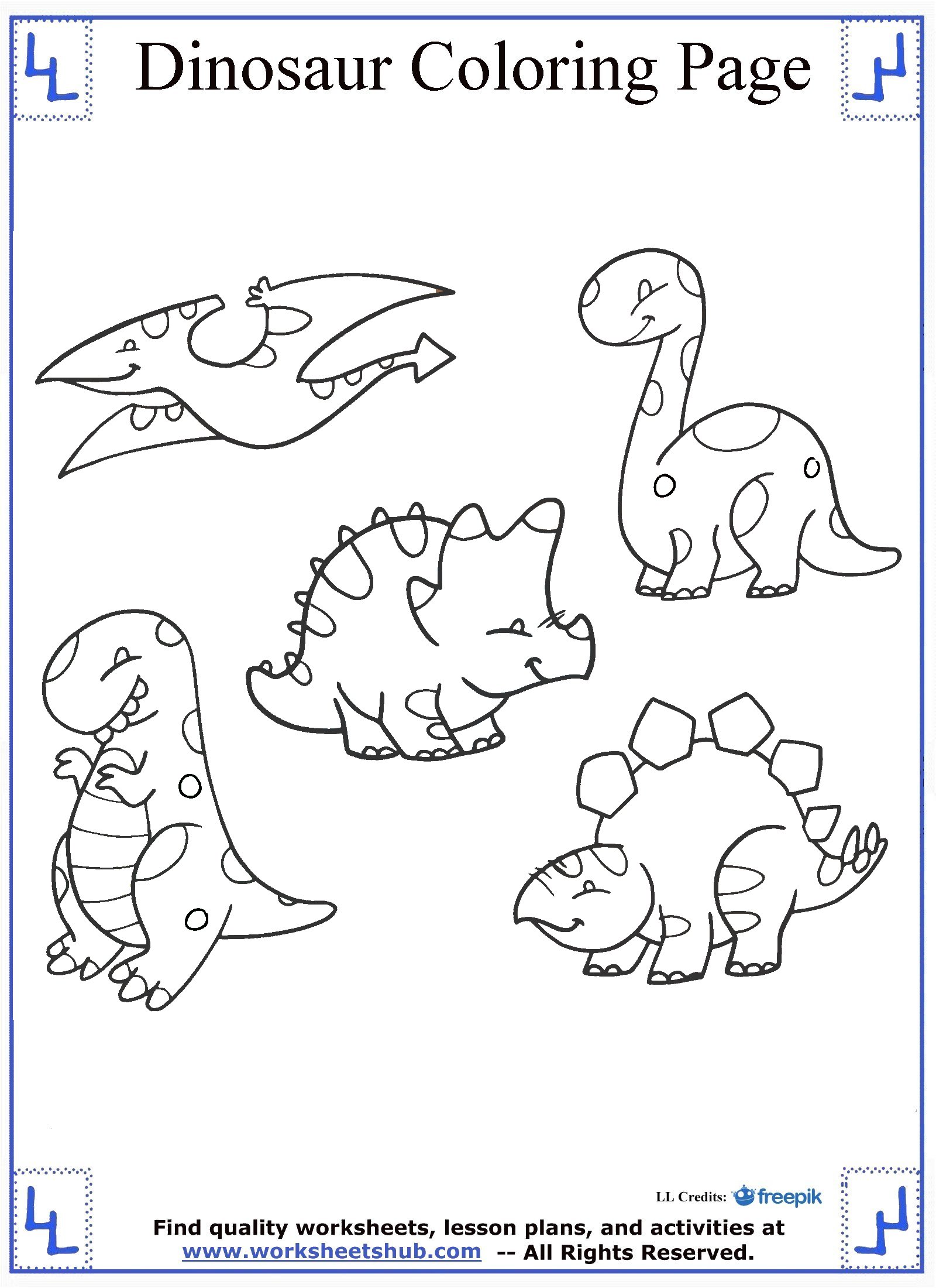 Free Coloring Pages Dinosaurs 43