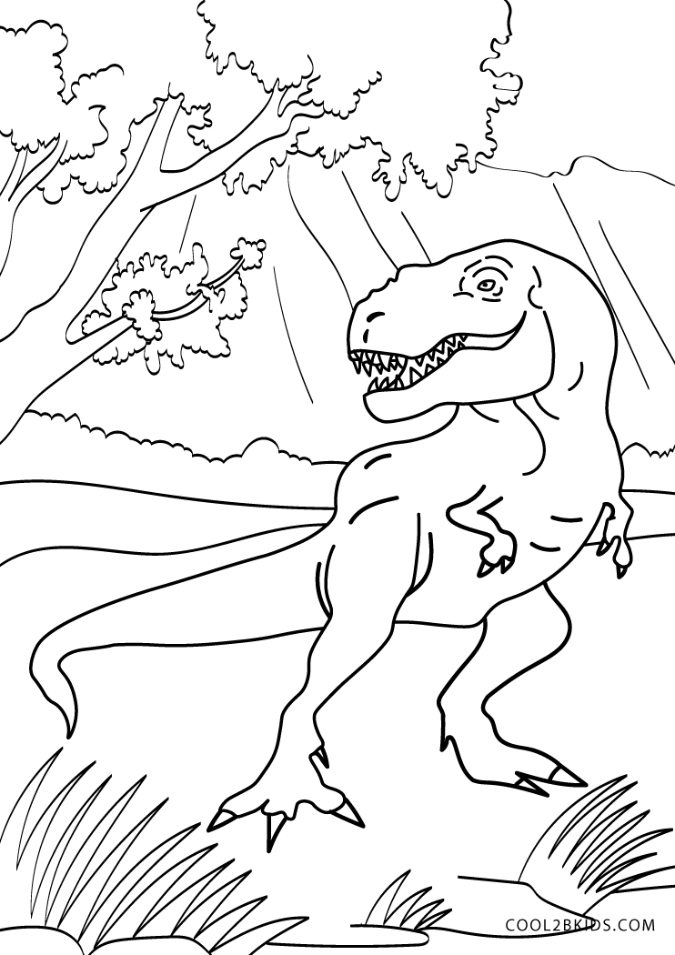 Free Coloring Pages Dinosaurs 44