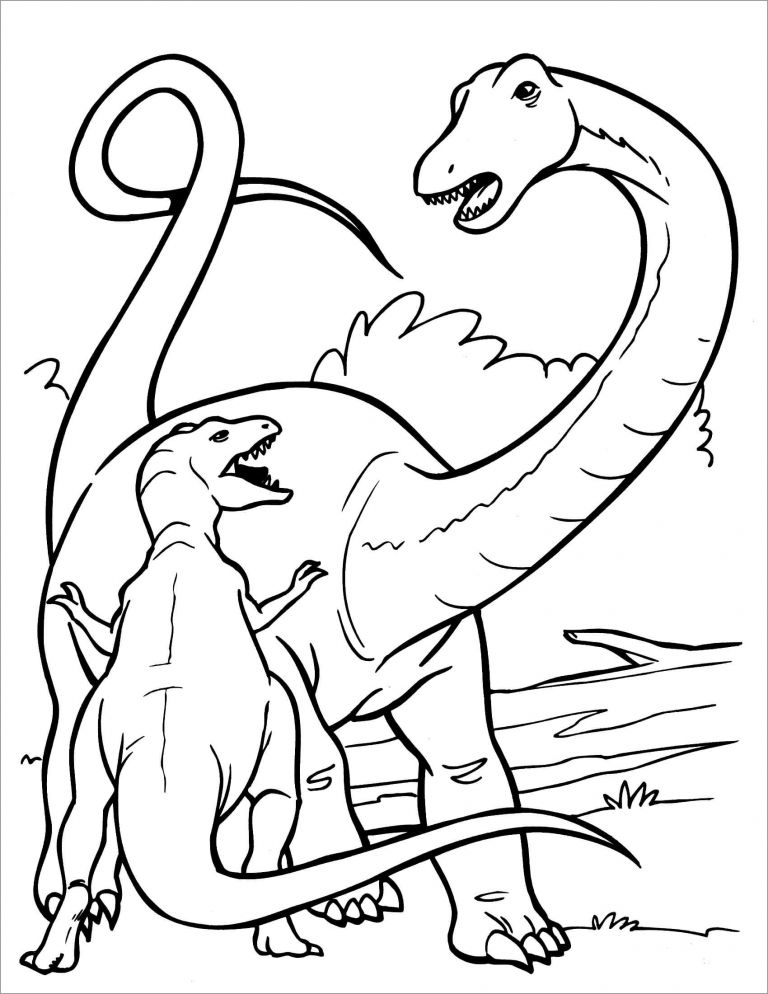 Free Coloring Pages Dinosaurs 56