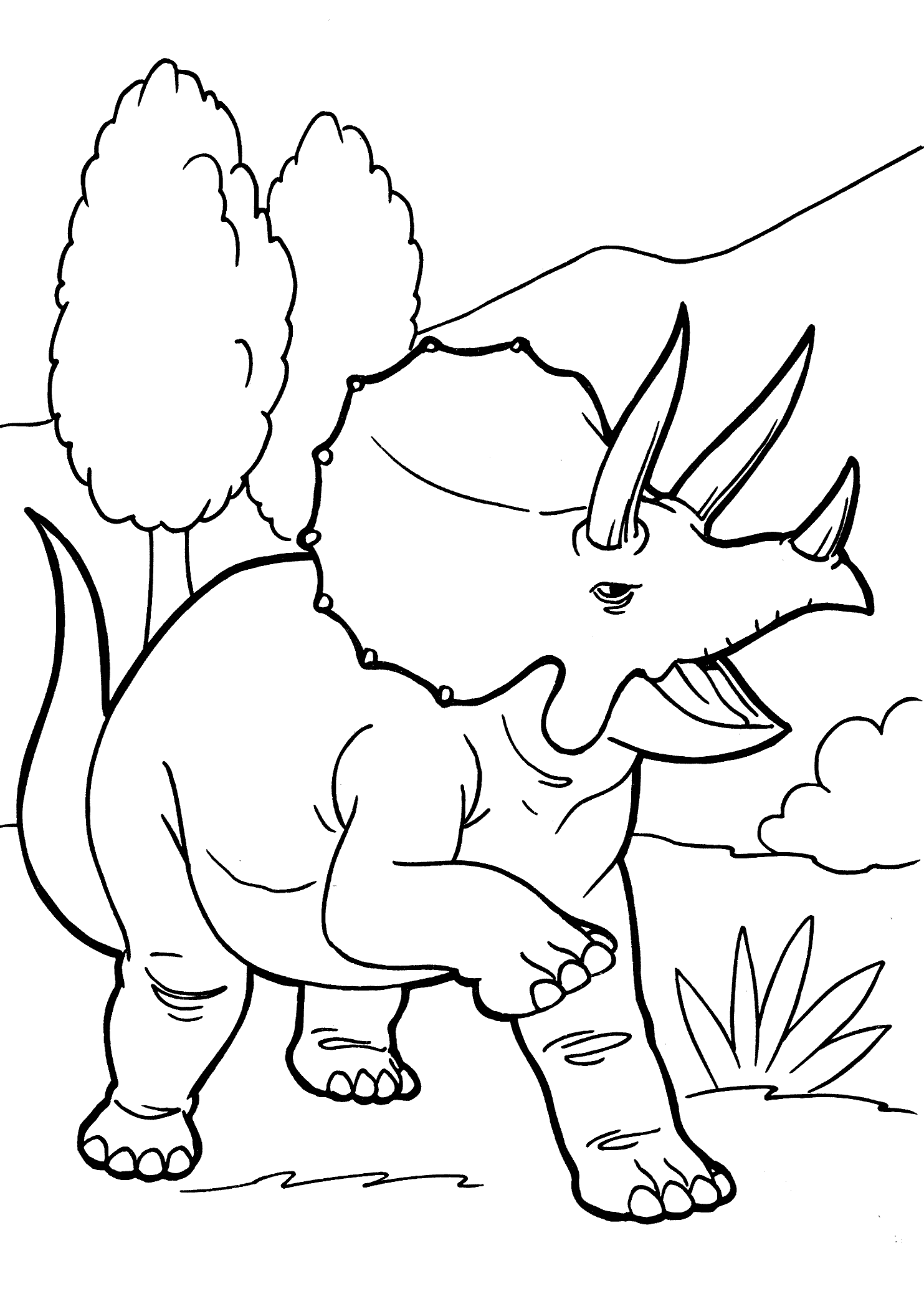 Free Coloring Pages Dinosaurs 7