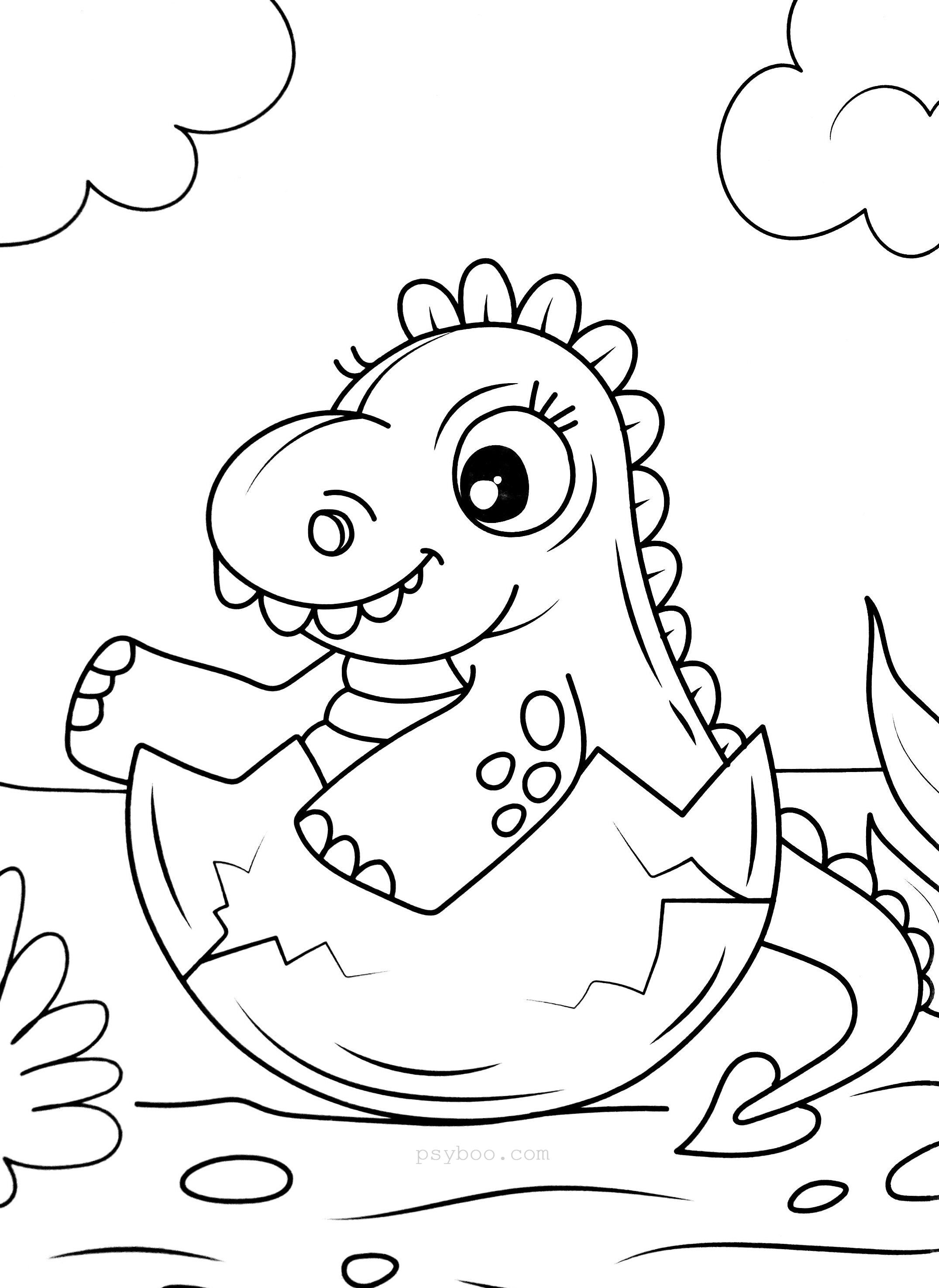 Free Coloring Pages Dinosaurs 73