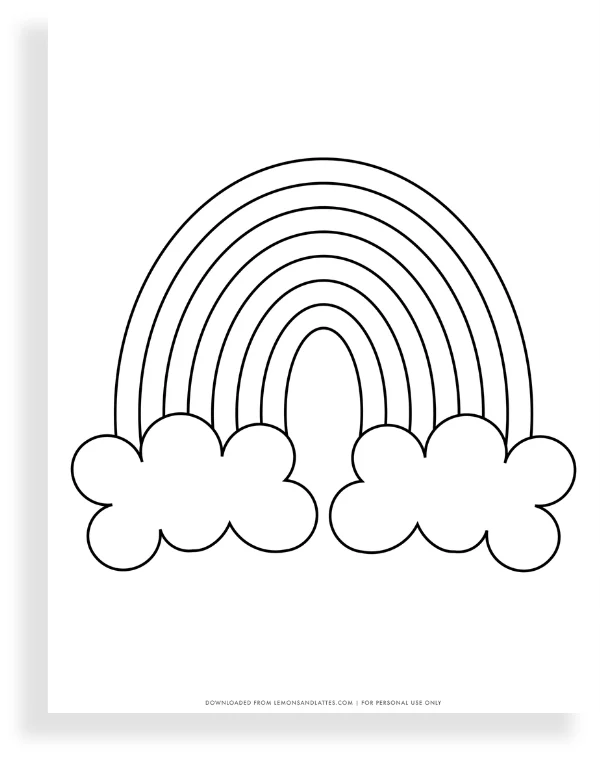 Rainbow Coloring Page For Adults 12