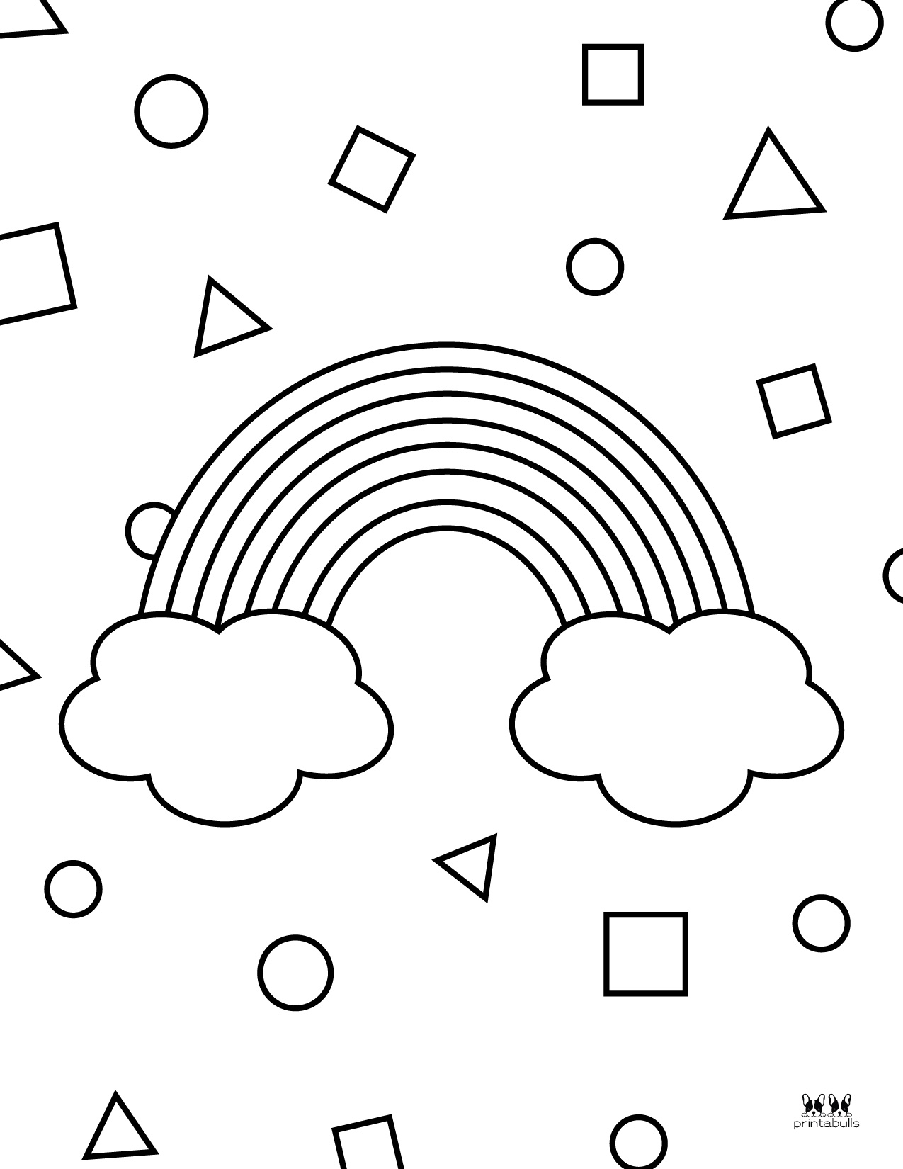 Rainbow Coloring Page For Adults 18