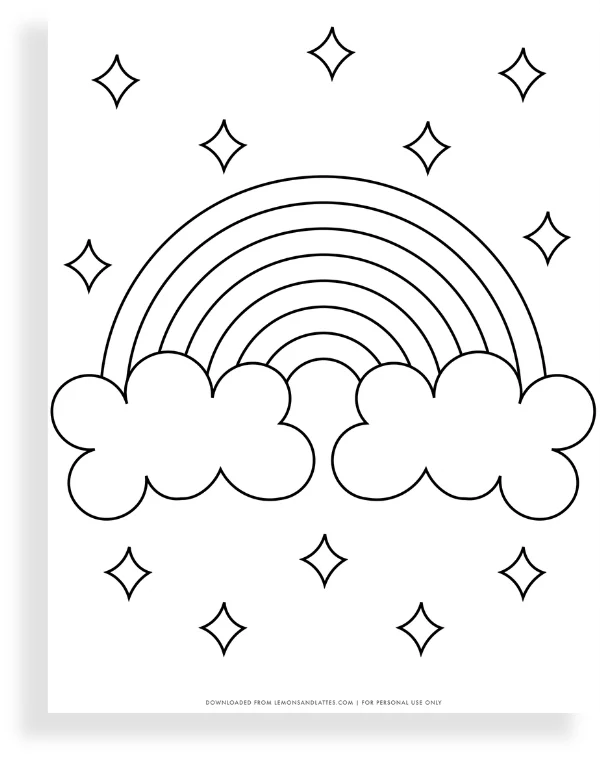 Rainbow Coloring Page For Adults 34