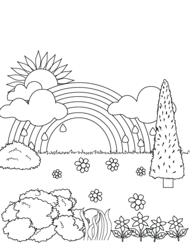 Rainbow Coloring Page For Adults 38