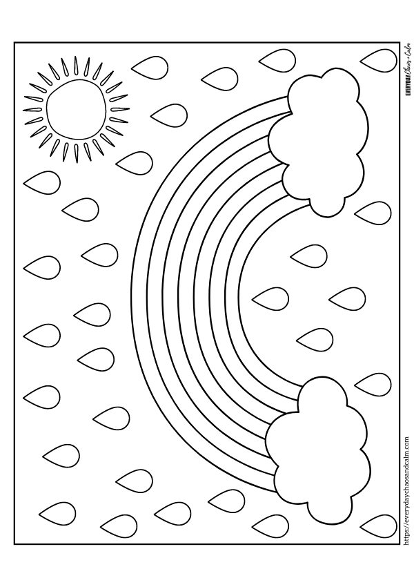 Rainbow Coloring Page For Adults 41