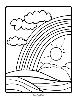 Rainbow Coloring Page For Adults 43