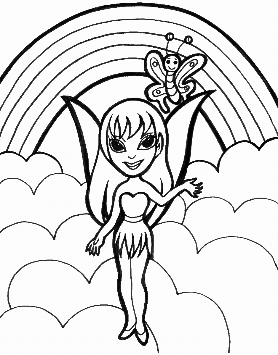 Rainbow Coloring Page For Adults 44