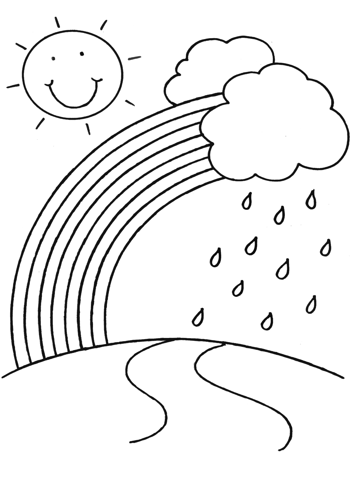 Rainbow Coloring Page For Adults 49