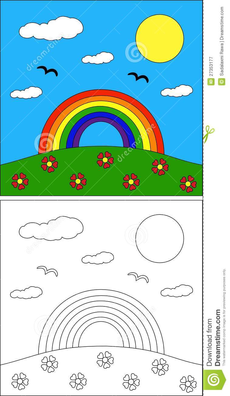 Rainbow Coloring Page For Adults 55