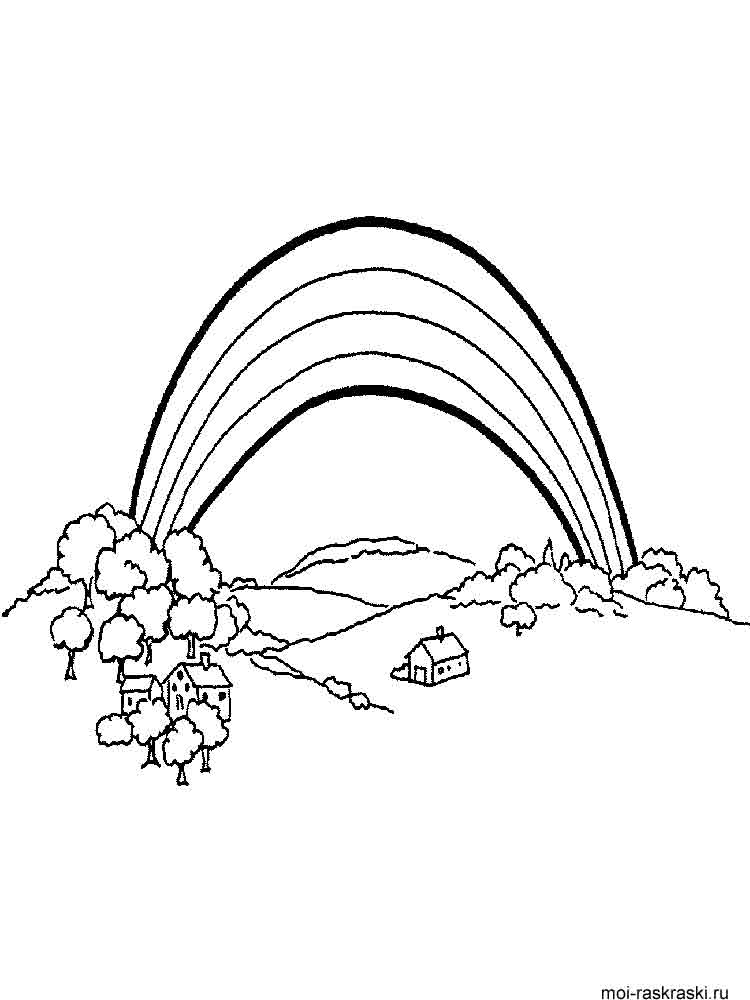 Rainbow Coloring Page For Adults 6