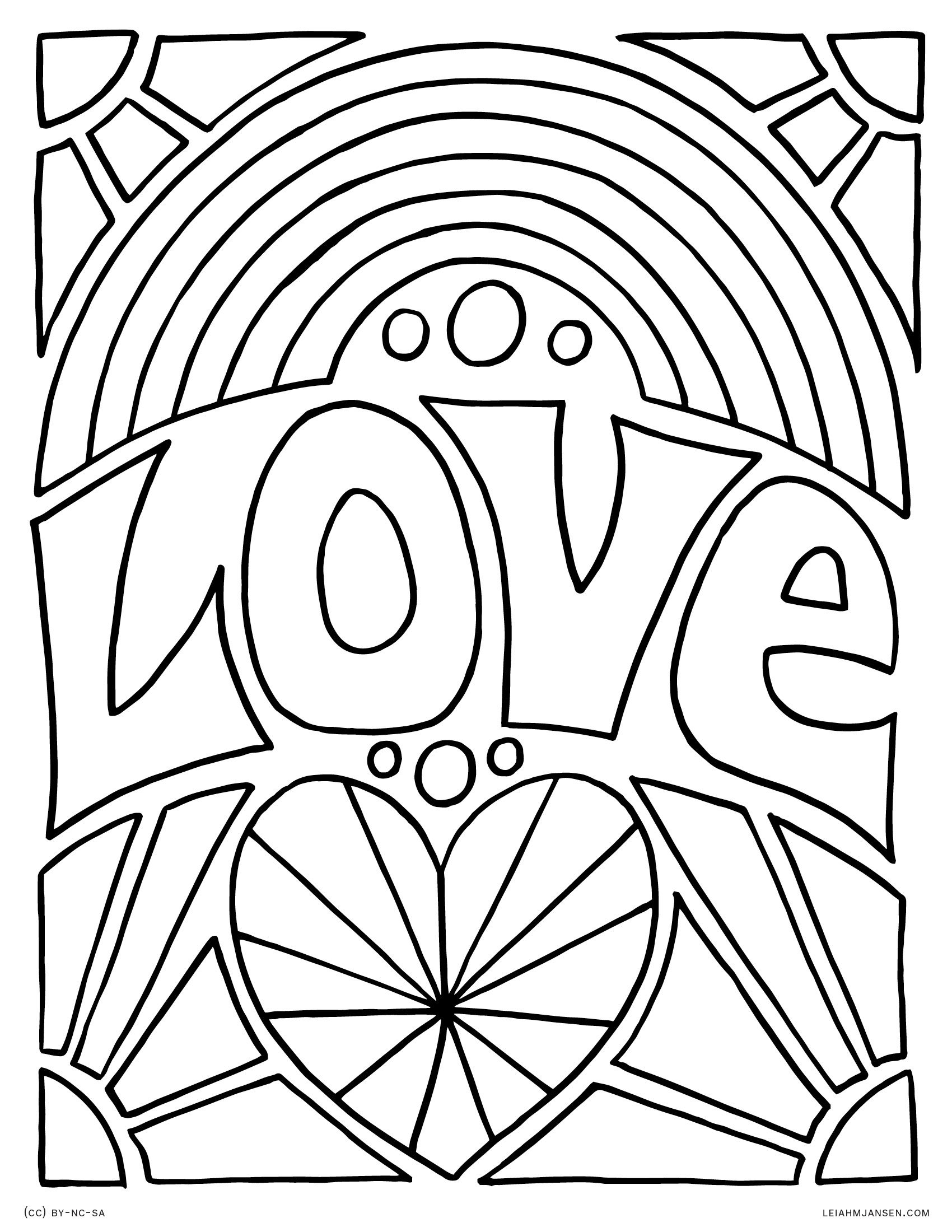 Rainbow Coloring Page For Adults 65