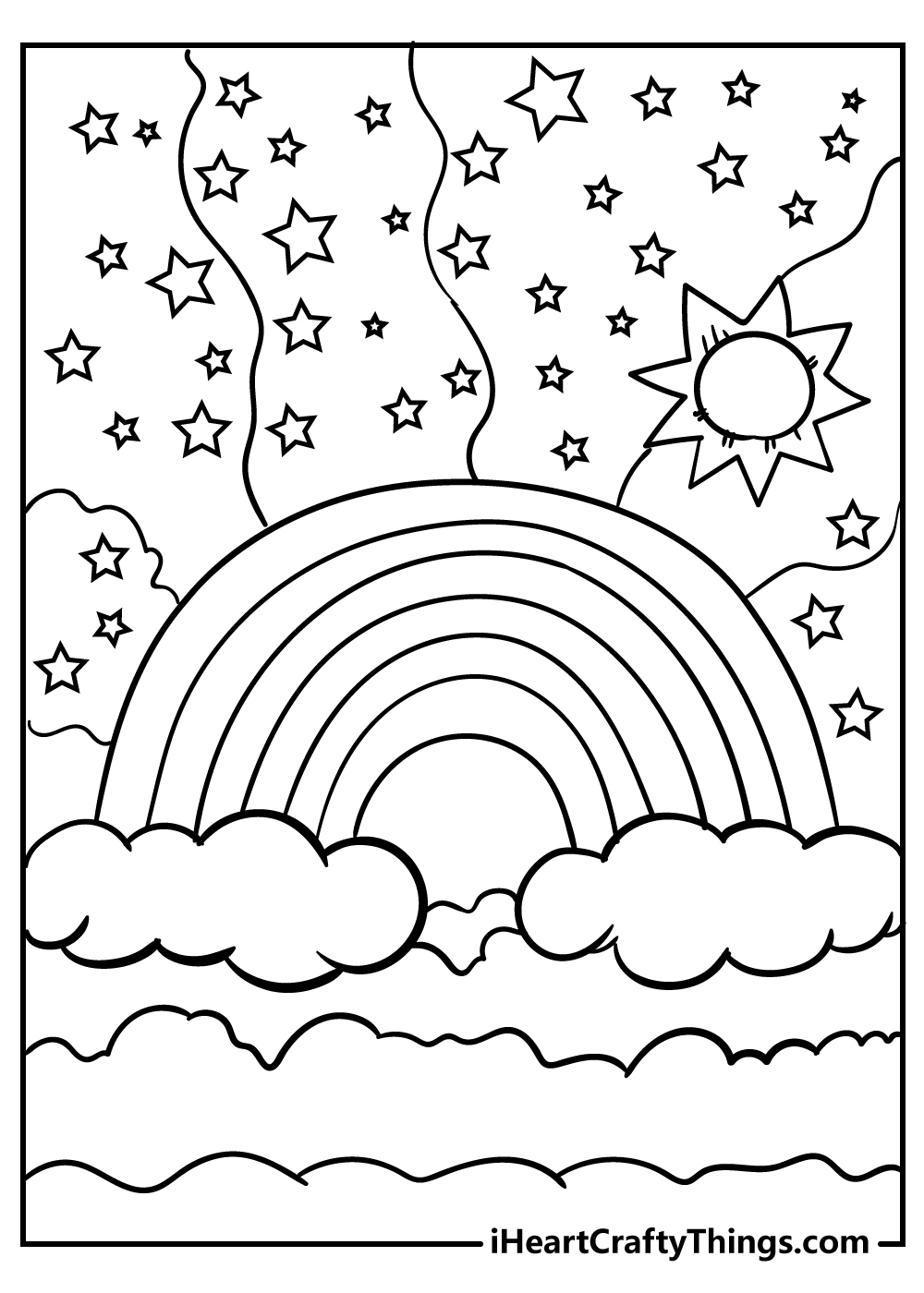 Rainbow Coloring Page For Adults 69