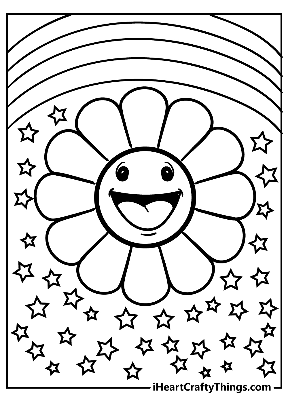 Rainbow Coloring Page For Adults 70