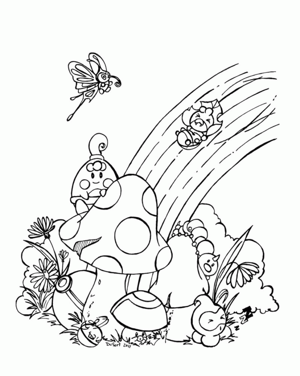 Rainbow Coloring Page For Adults 72