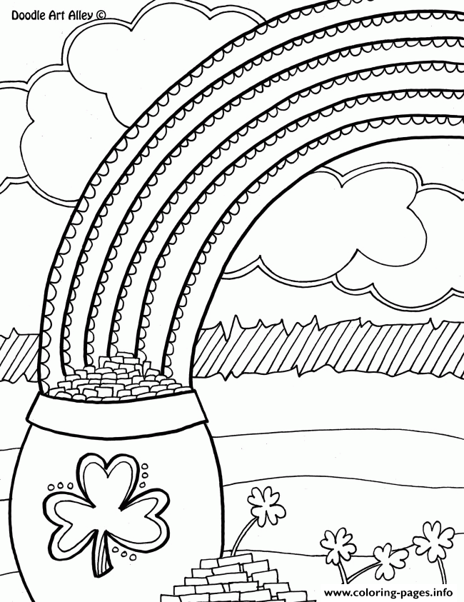 Rainbow Coloring Page For Adults 97