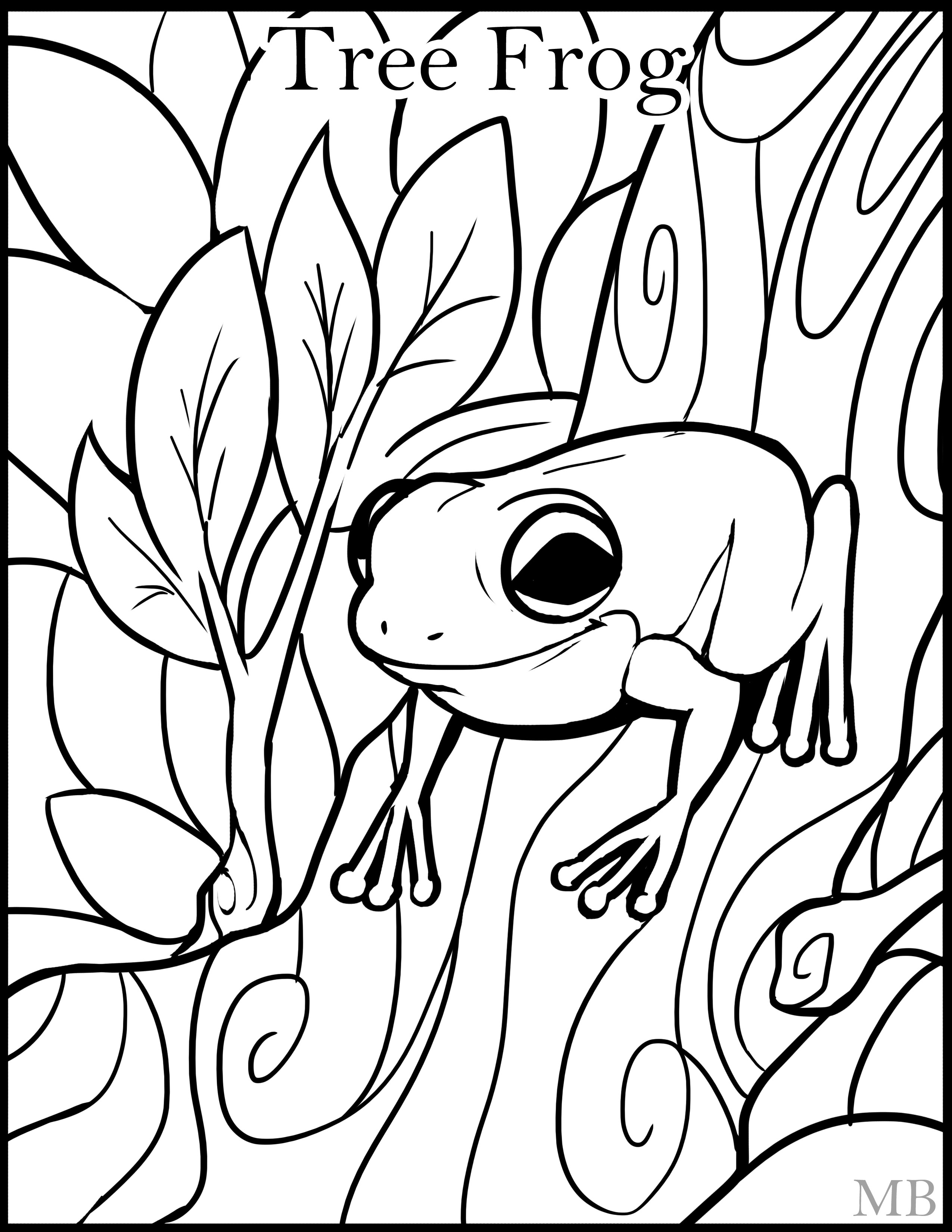 25 Free Coloring Pages Frog 21