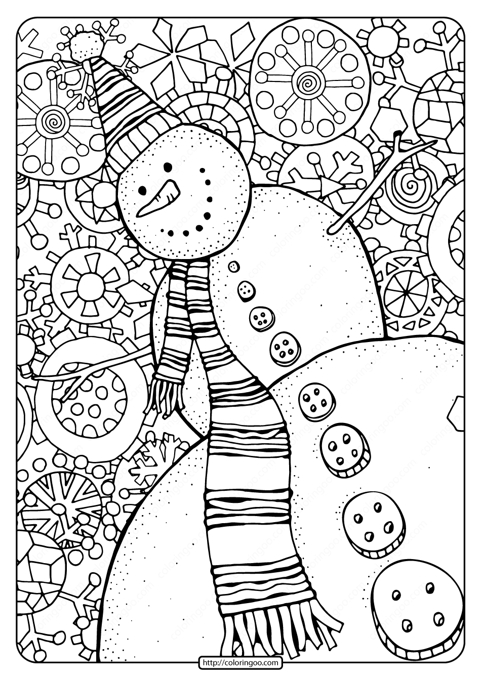 30 Snowman For Coloring 11