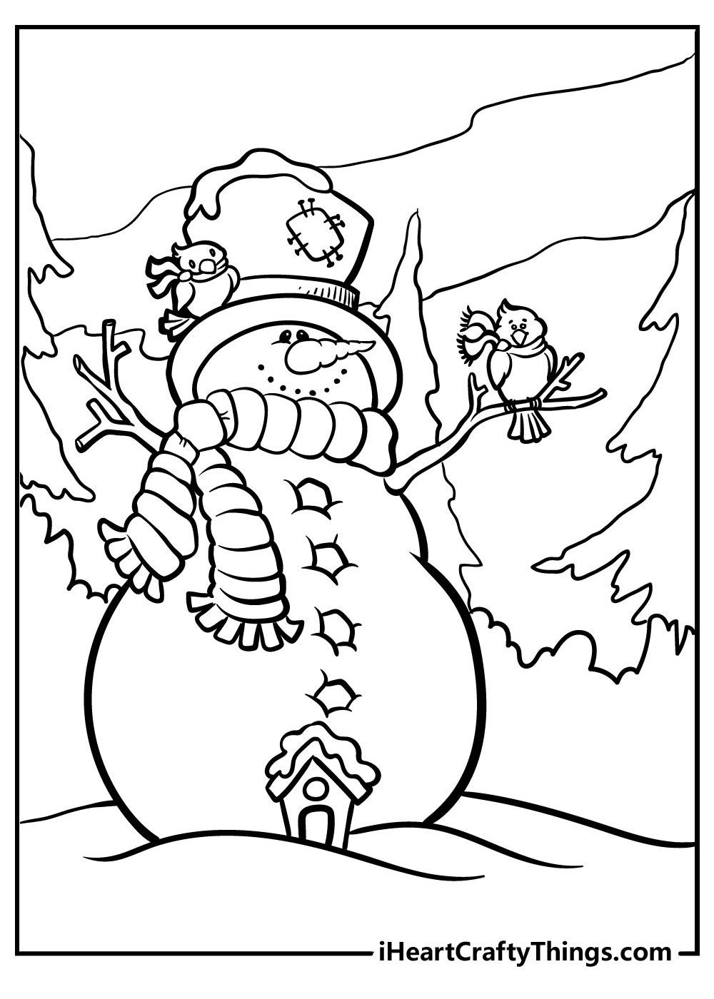 30 Snowman For Coloring 12