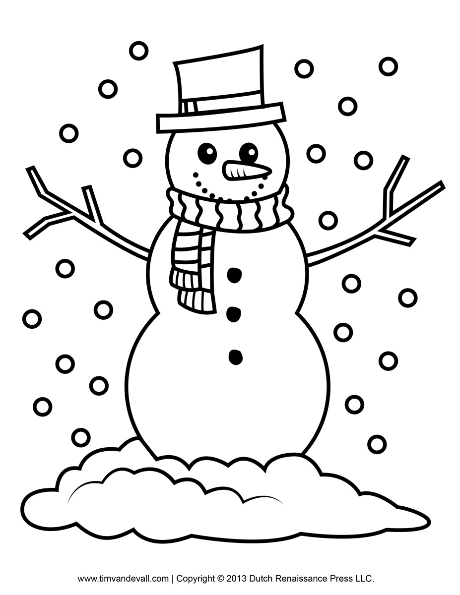 30 Snowman For Coloring 14