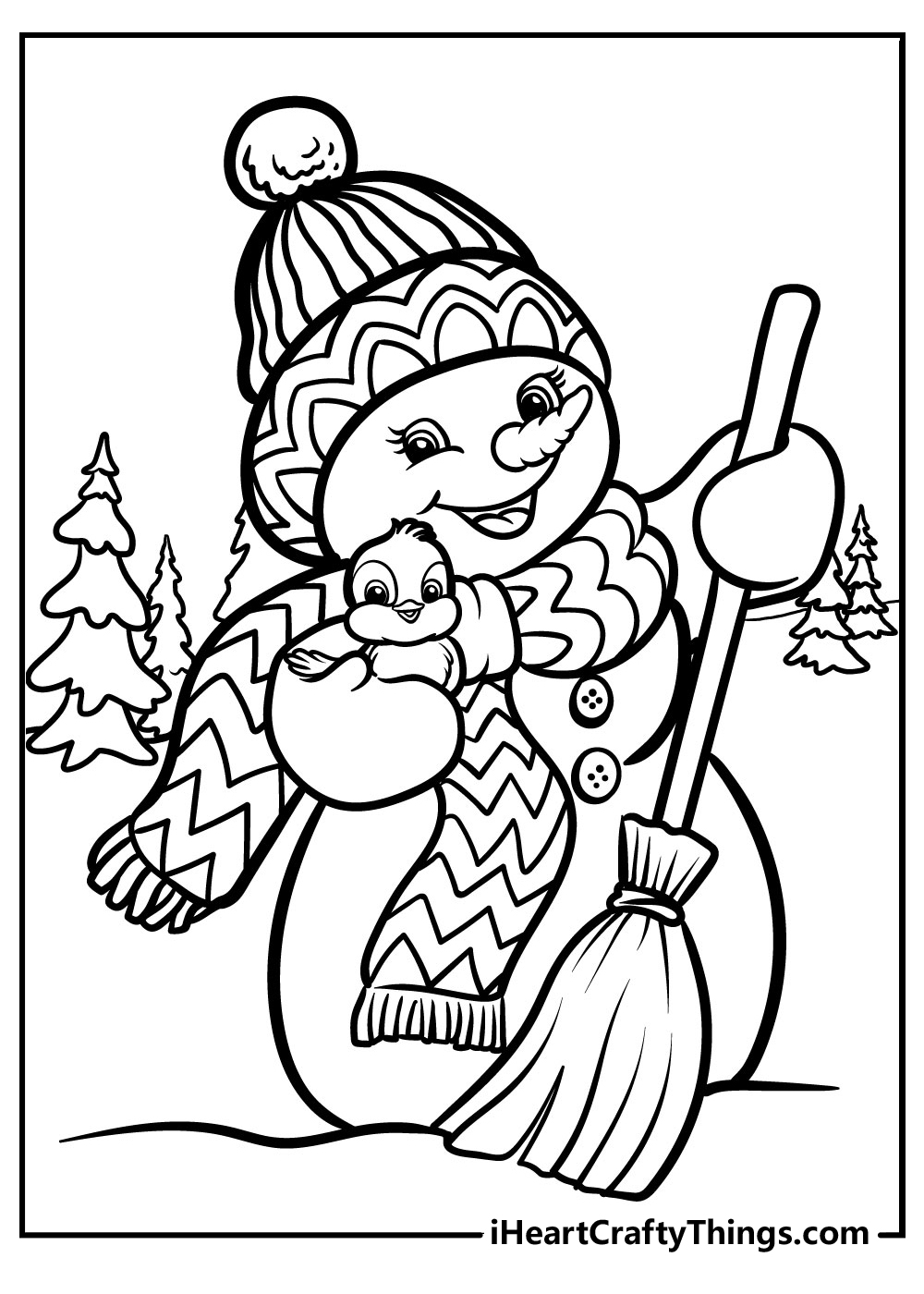 30 Snowman For Coloring 27