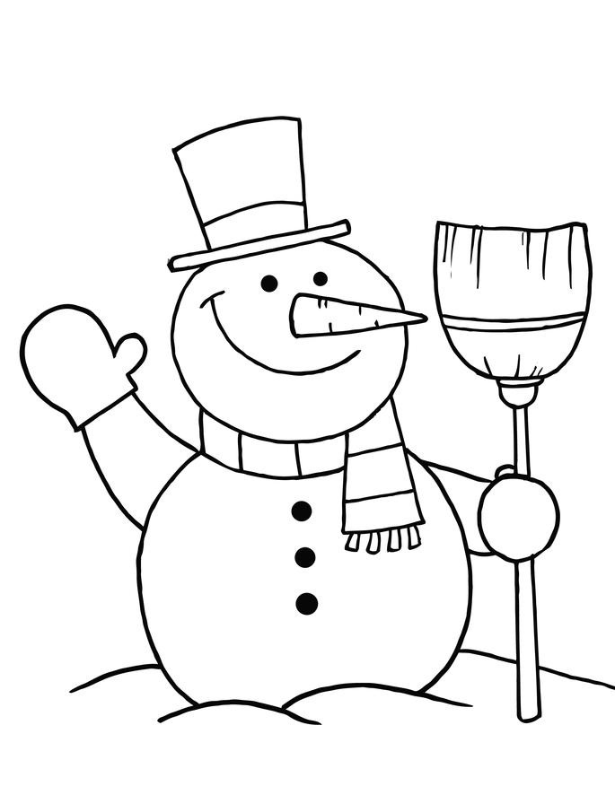 30 Snowman For Coloring 28