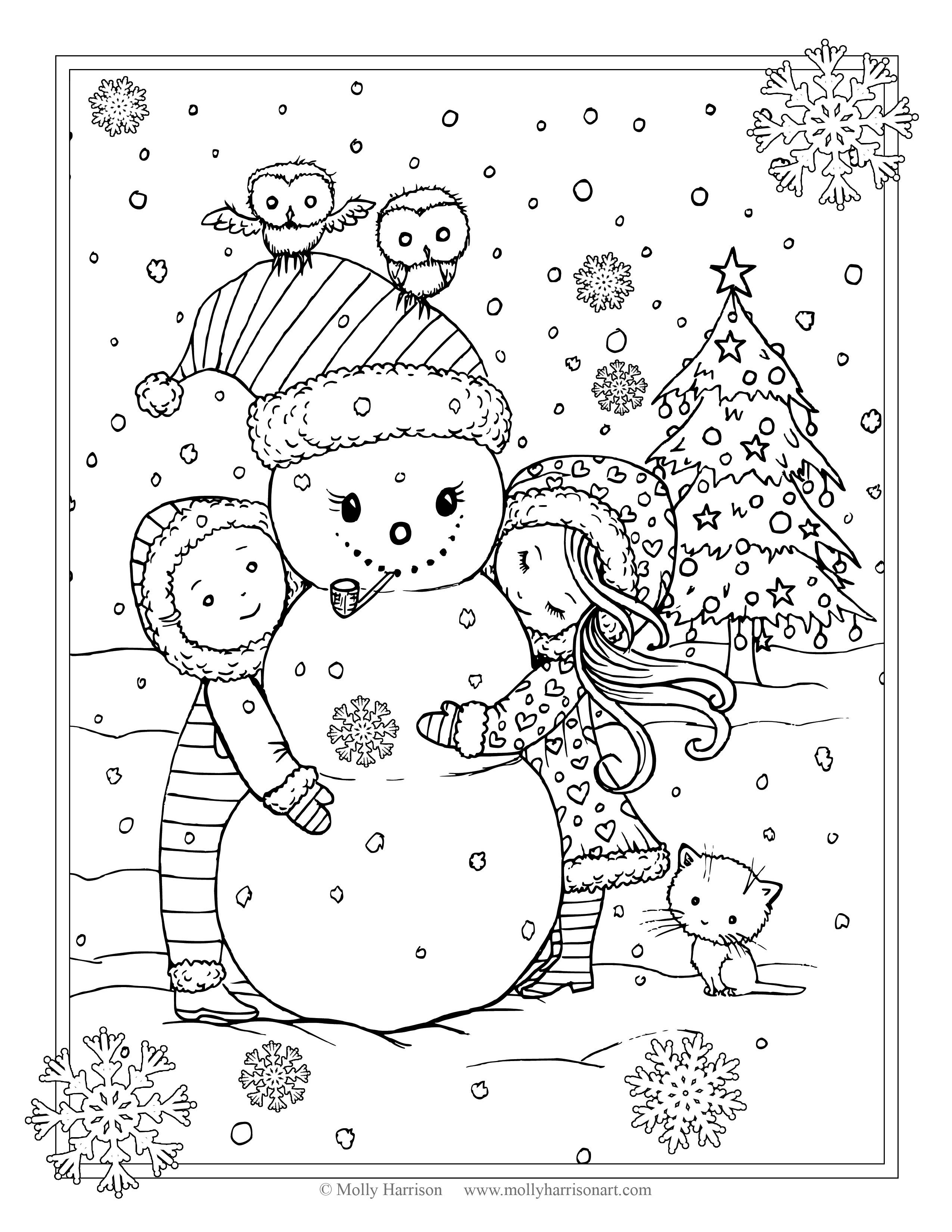 30 Snowman For Coloring 35