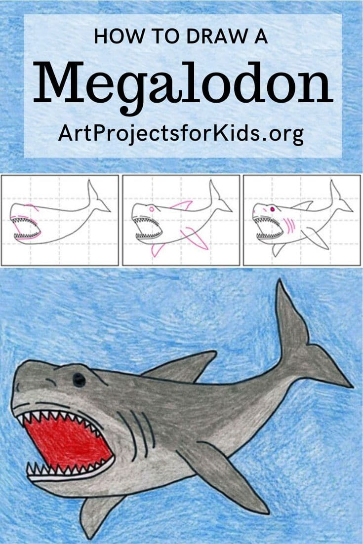 40 Coloring Pages Megalodon 25