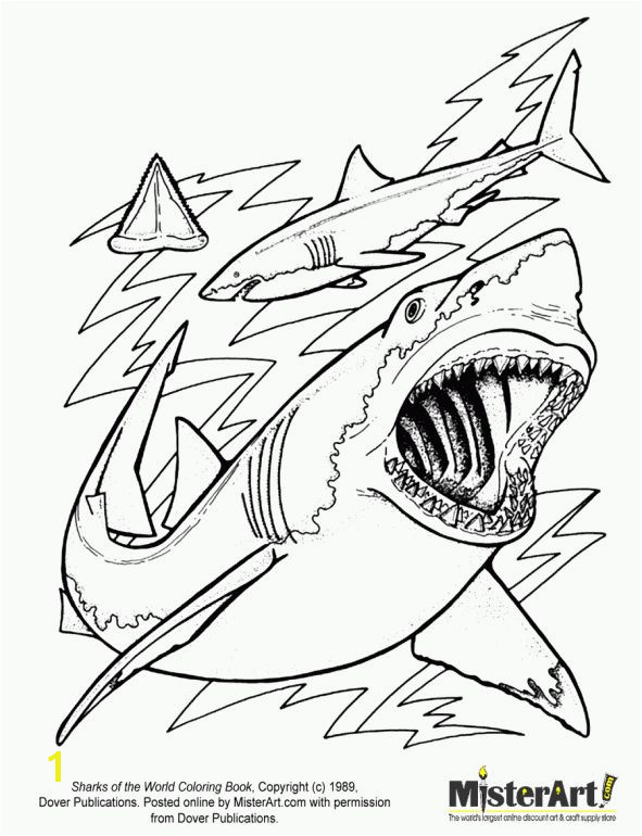 40 Coloring Pages Megalodon 33