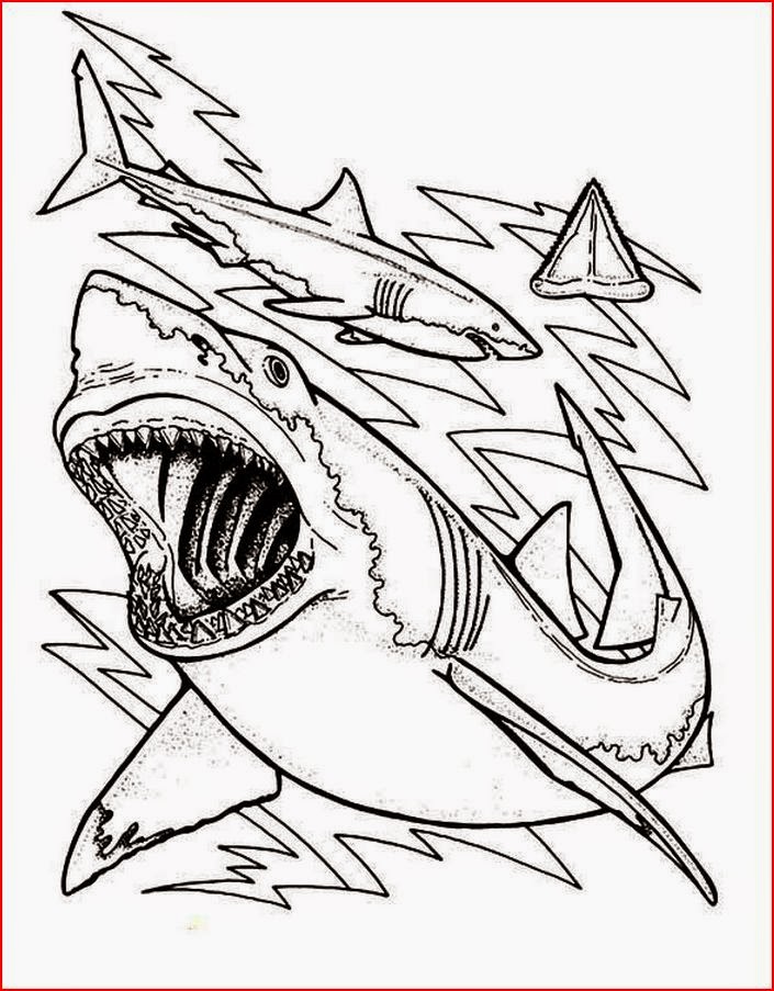 40 Coloring Pages Megalodon 36