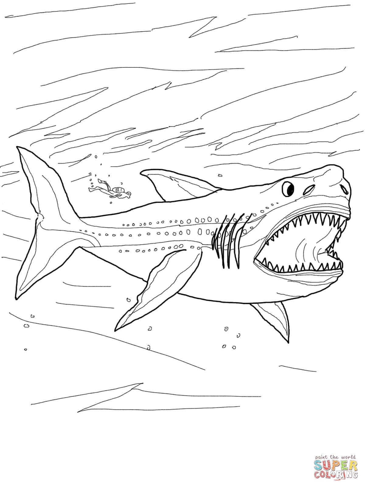 40 Coloring Pages Megalodon 37