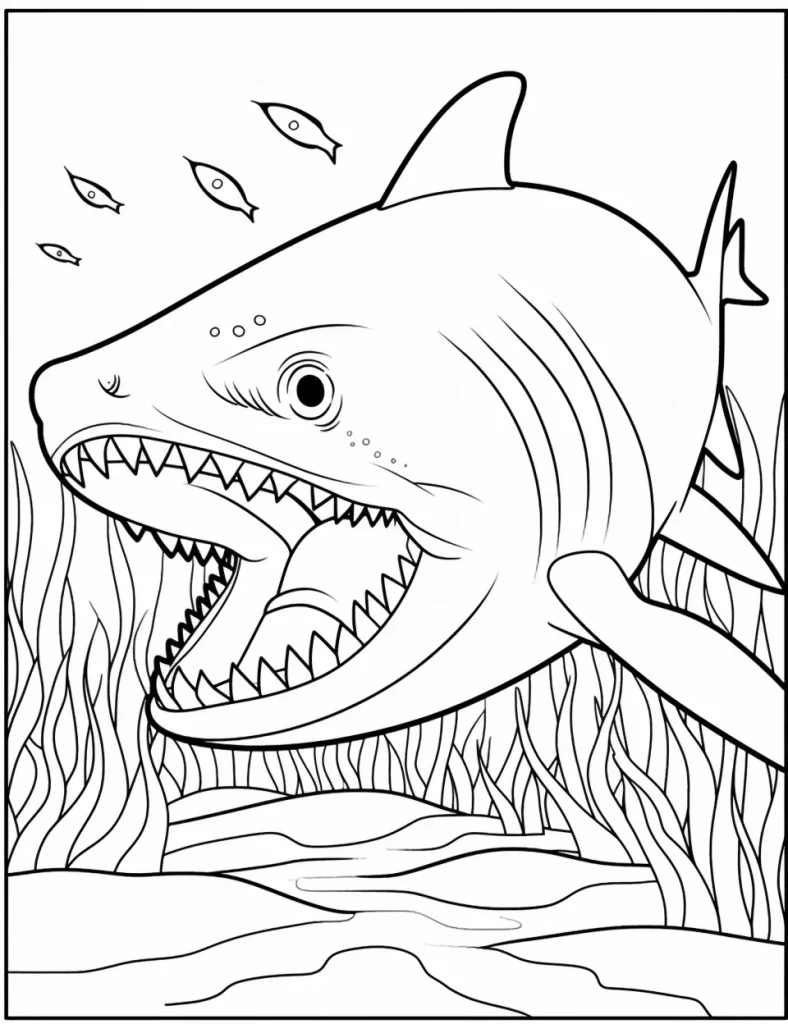 40 Coloring Pages Megalodon 43