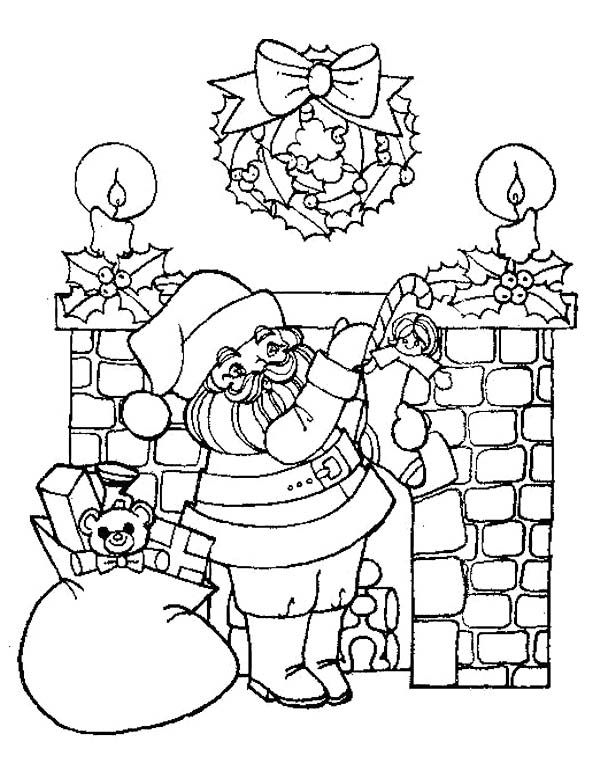 45 Christmas Fireplace Coloring Page 20