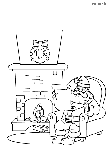 45 Christmas Fireplace Coloring Page 46