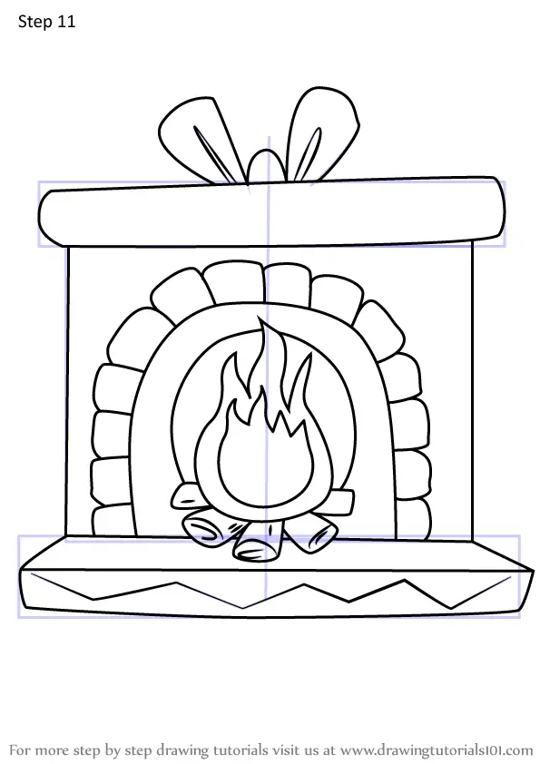 45 Christmas Fireplace Coloring Page 59