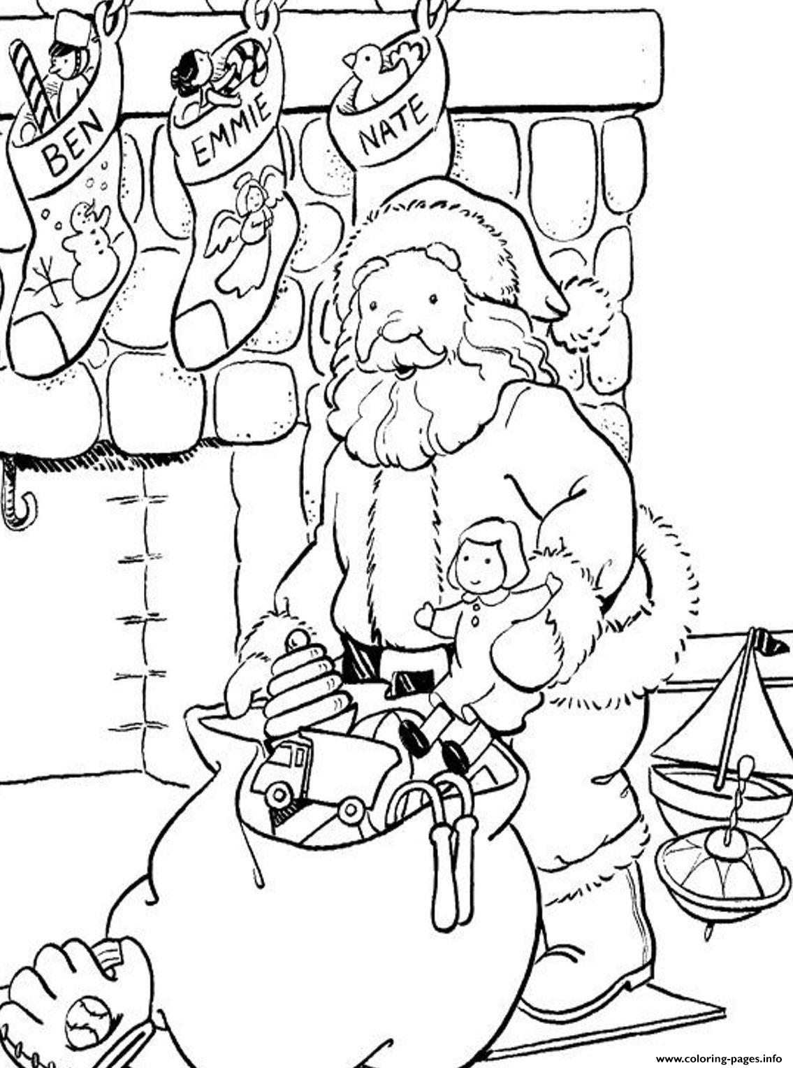 45 Christmas Fireplace Coloring Page 60