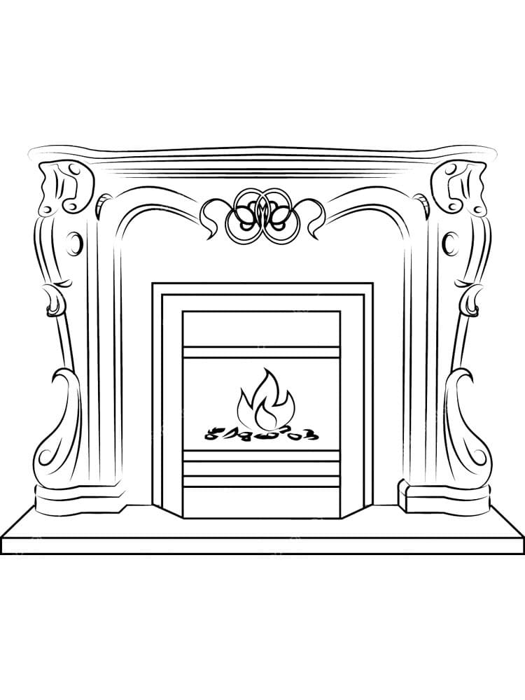 45 Christmas Fireplace Coloring Page 61