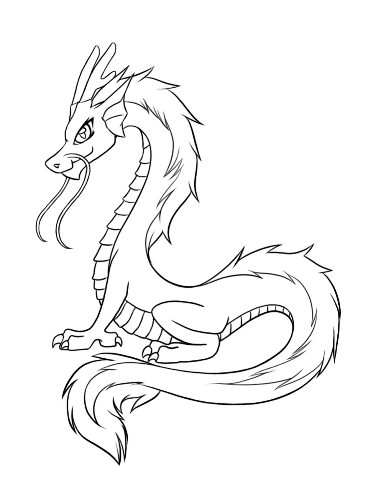 45 Dragon Printable Coloring Page 1