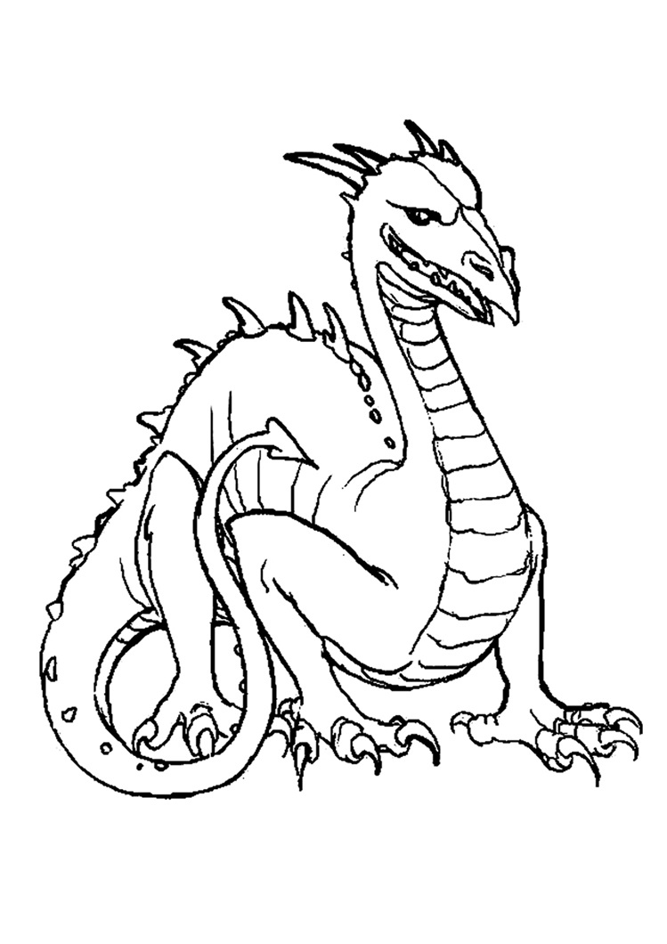 45 Dragon Printable Coloring Page 12