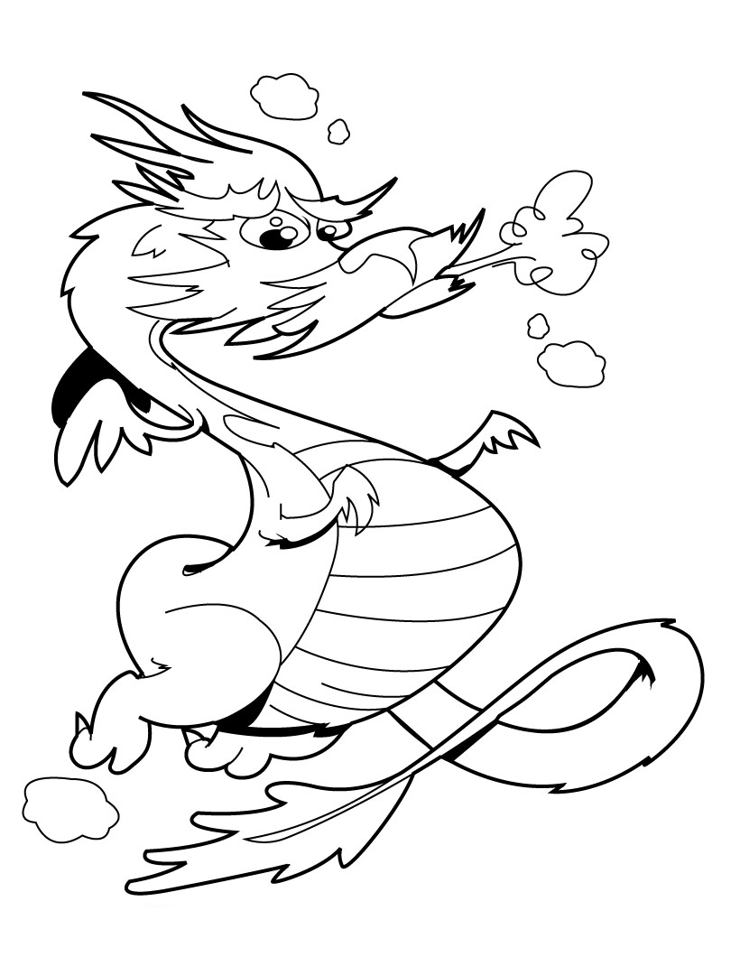 45 Dragon Printable Coloring Page 19