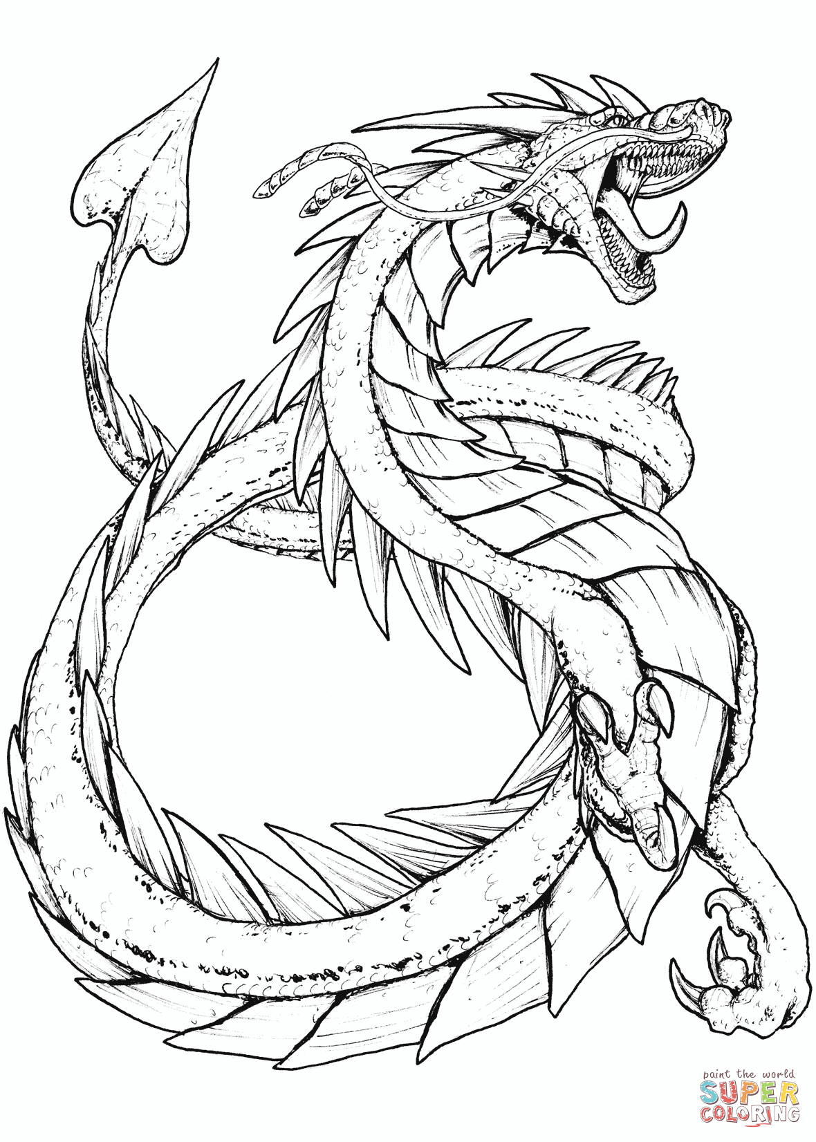 45 Dragon Printable Coloring Page 22