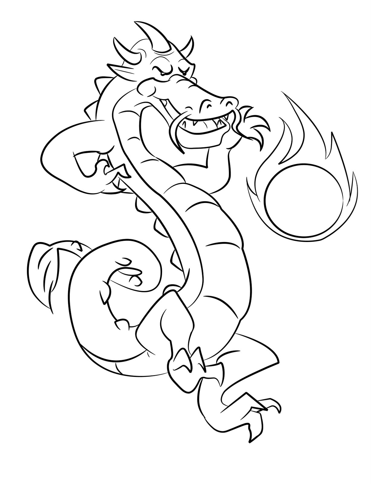 45 Dragon Printable Coloring Page 3